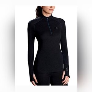 Paradox Merino Wool Henley Quarter Zip Lightweight Therma Base Layer Top